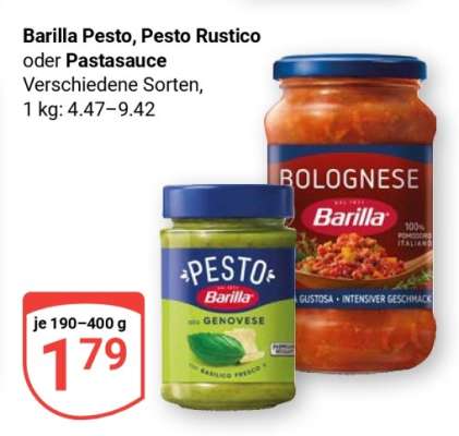 Barilla Pesto, Pesto Rustico oder Pastasauce