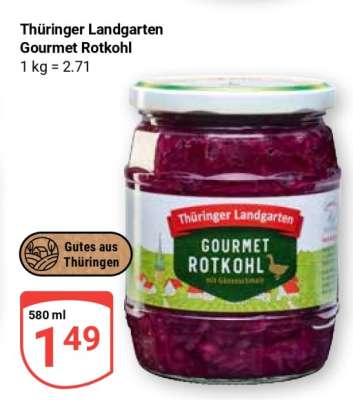 Thüringer Landgarten Gourmet Rotkohl
