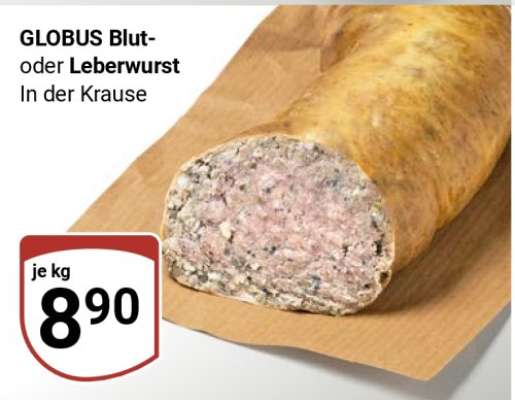 GLOBUS Blut- oder Leberwurst In der Krause