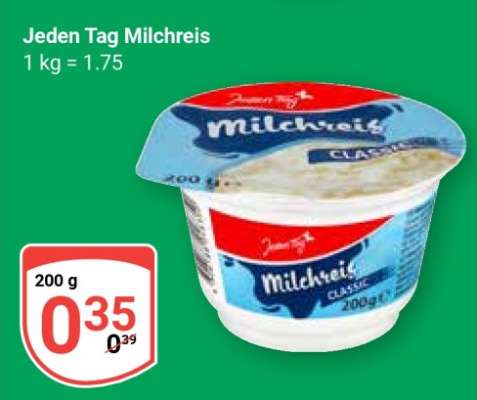 Jeden Tag Milchreis