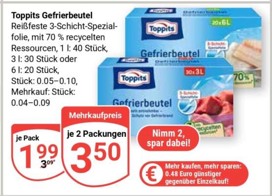 Toppits Gefrierbeutel