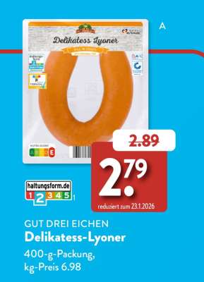 GUT DREI EICHEN Delikatess-Lyoner