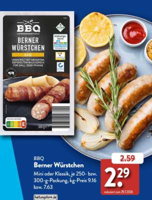 BBQ Berner-Würstchen