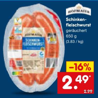 Schinkenfleischwurst