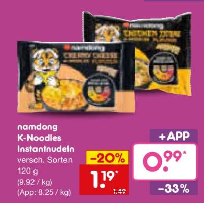 namdong K-Noodles Instantnudeln