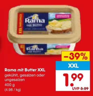 Rama mit Butter XXL