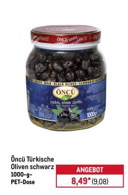 Öncü Türkische Oliven schwarz
