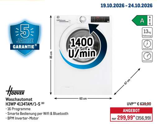 Hoover H3WP 4134TAM/1-S