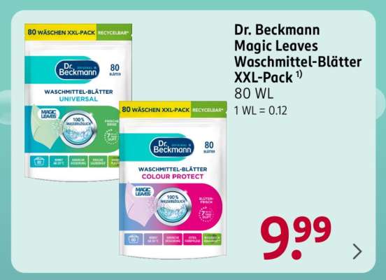 Dr. Beckmann Magic Leaves Waschmittel-Blätter XXL-Pack
