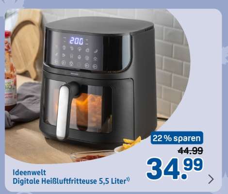 Ideenwelt Digitale Heißluftfritteuse 5,5 Liter
