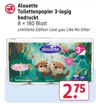Alouette Toilettenpapier 3-lagig bedruckt