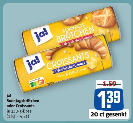 ja! Sonntagsbrötchen oder Croissants