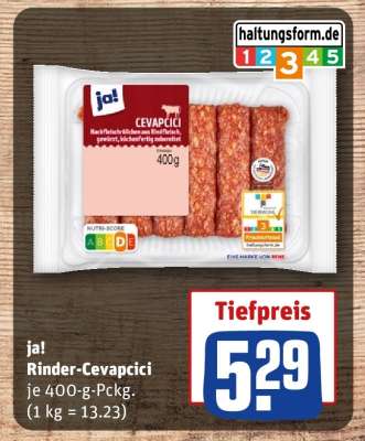 ja! Rinder-Cevapcici
