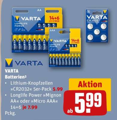 Lithium-Knopfzellen »CR2032« 5er-Pack