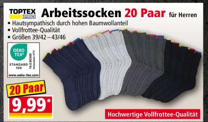 Arbeitssocken 20 Paar