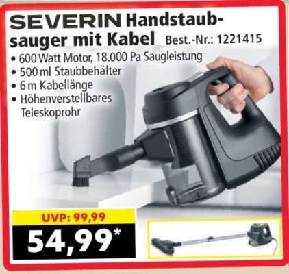 SEVERIN Handstaubsauger mit Kabel