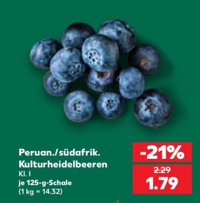Peruan./südafrik. Kulturheidelbeeren