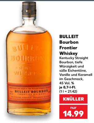 BULLEIT Bourbon Frontier Whiskey