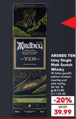 ARDBEG TEN Islay Single Malt Scotch Whisky