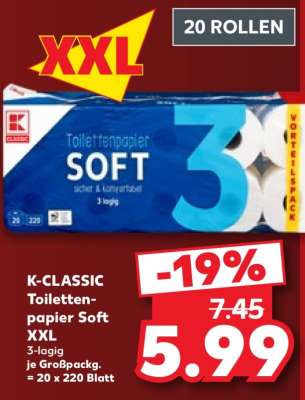 K-CLASSIC Toilettenpapier Soft XXL