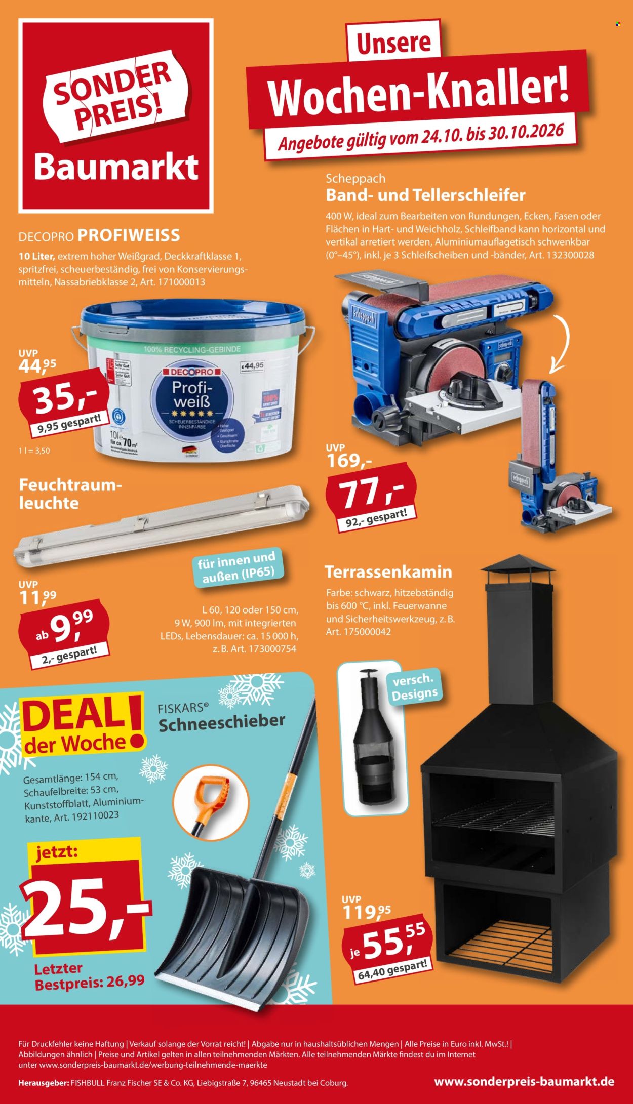 Sonderpreis-Baumarkt Prospekte  - 24.10.2026 - 30.10.2026. Seite 1