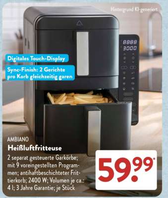 AMBIANO Heißluftfritteuse