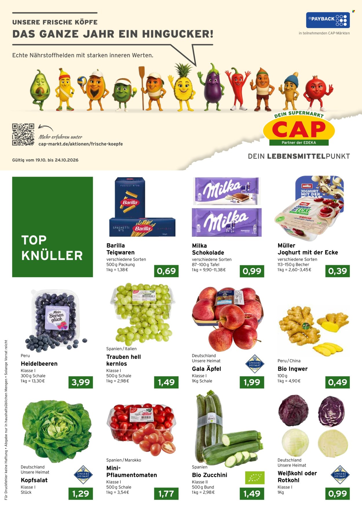 CAP-Markt Prospekte  - 19.10.2026 - 24.10.2026. Seite 1