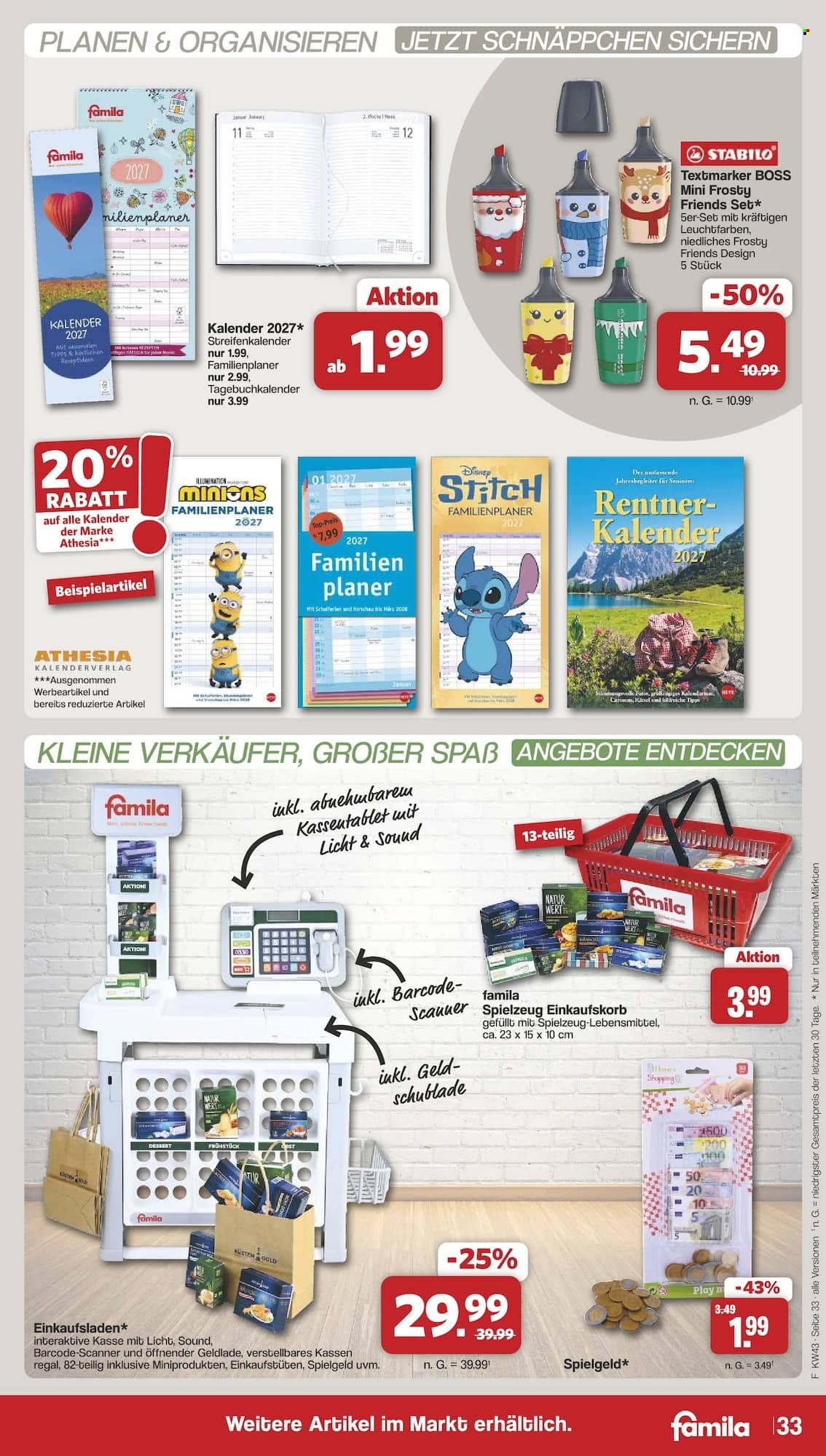 famila Prospekte  - 19.10.2026 - 24.10.2026. Seite 33