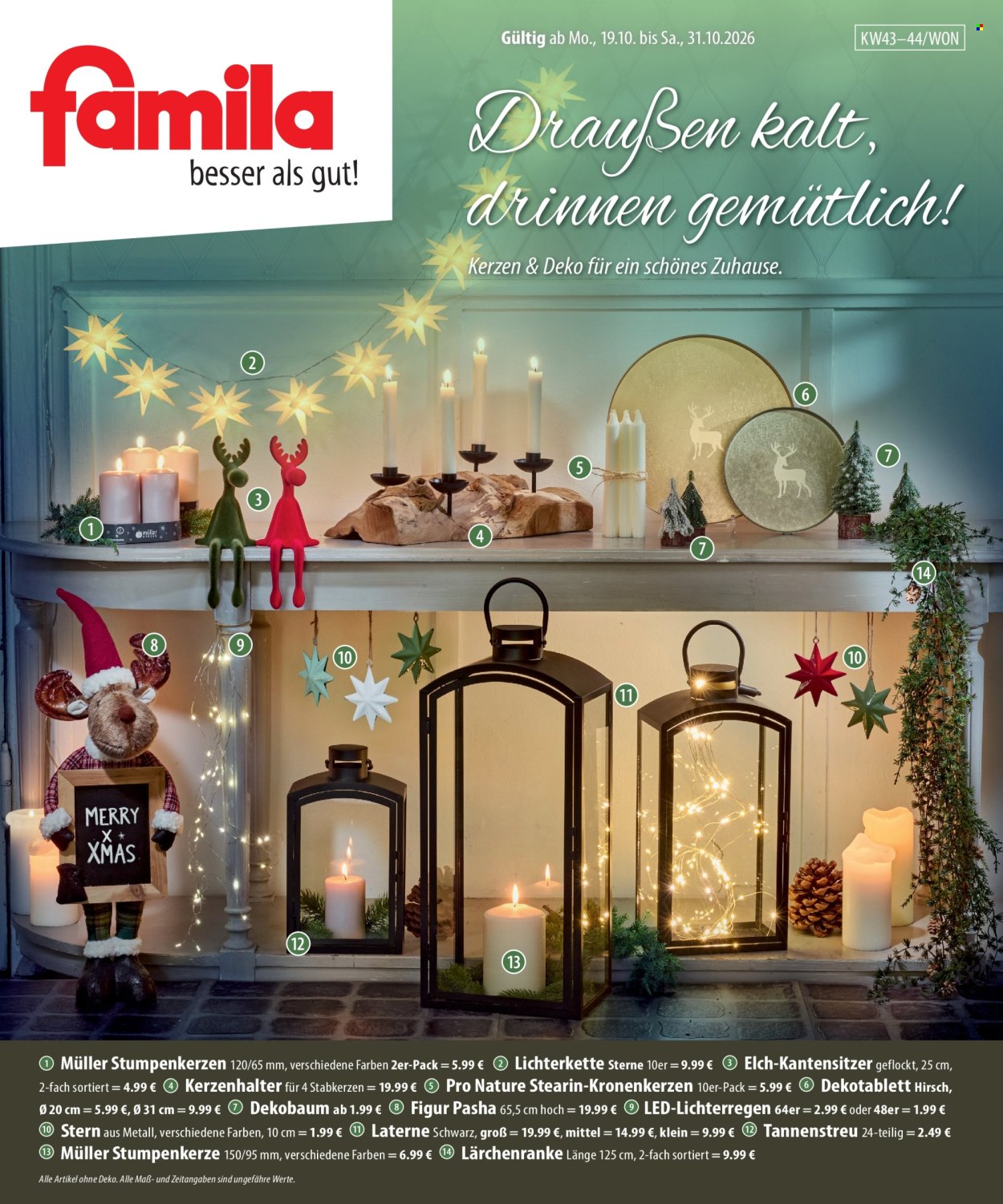 famila Prospekte  - 19.10.2026 - 31.10.2026. Seite 1