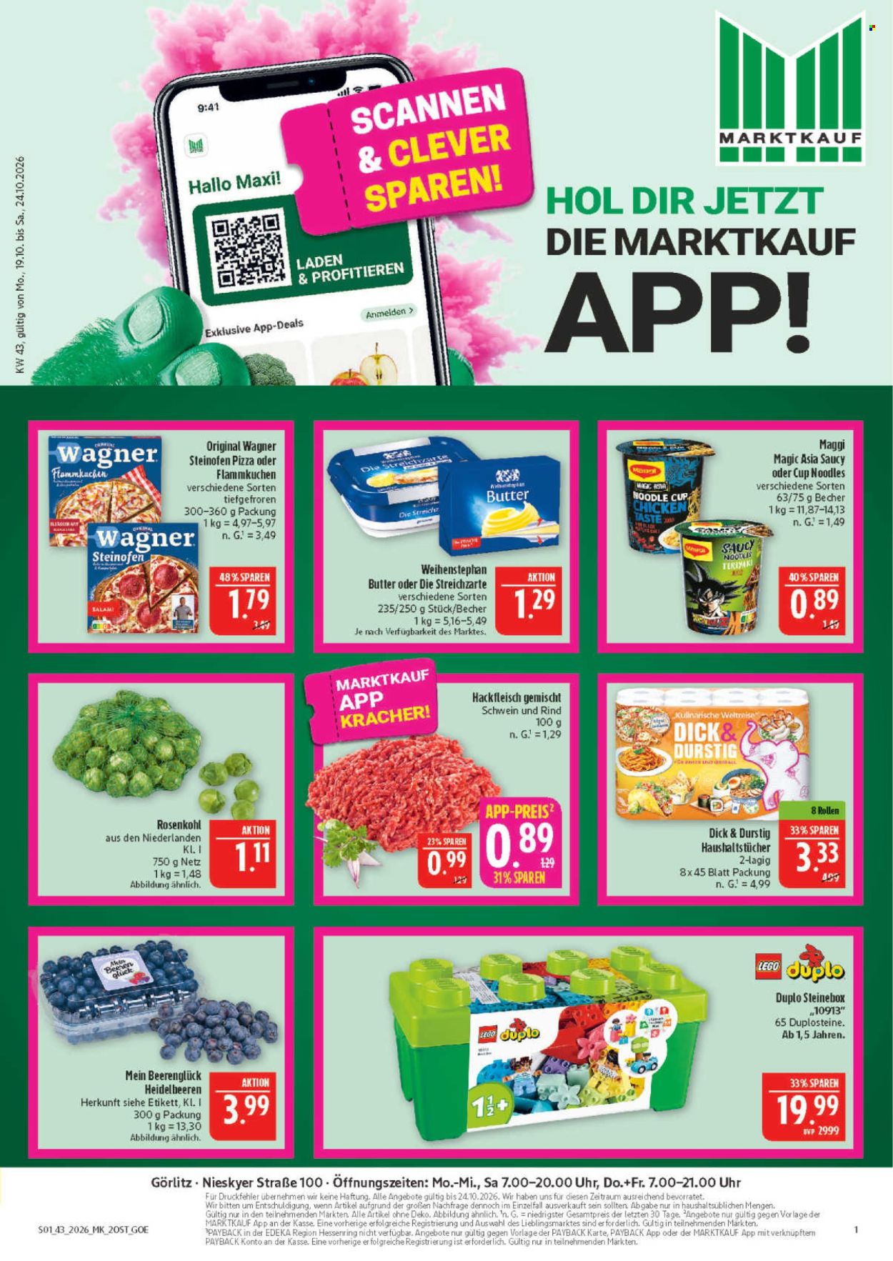 Marktkauf Prospekte  - 19.10.2026 - 24.10.2026. Seite 1