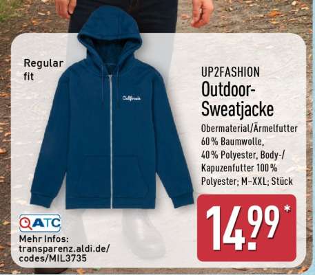 UP2FASHION Outdoor-Sweatjacke