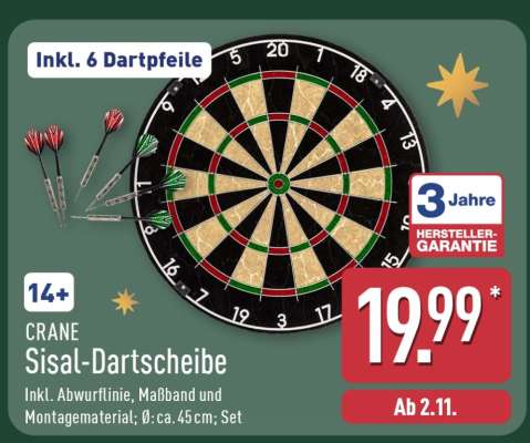 CRANE Sisal-Dartscheibe