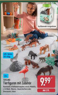 TOYLINO Tierfiguren mit Zubehör