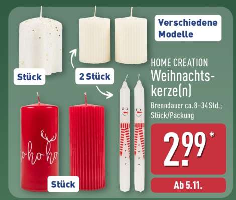 HOME CREATION Weihnachtskerze(n)