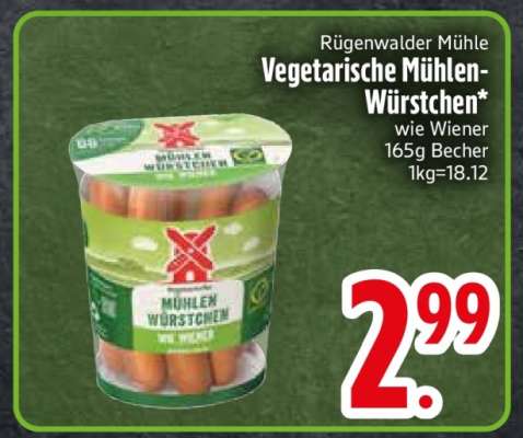 Rügenwalder Mühle Vegetarische Mühlen Würstchen
