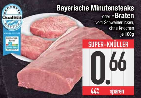 Bayerische Minutensteaks oder Braten