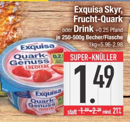 Exquisa Skyr, Frucht-Quark oder Drink