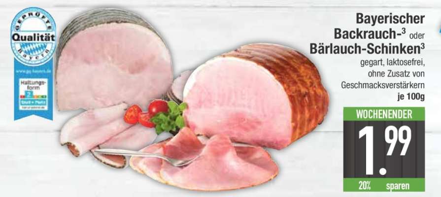 Bayerischer Backrauch- oder Bärlauch-Schinken
