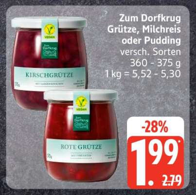 Zum Dorfkrug Grütze, Milchreis oder Pudding