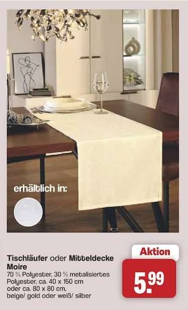 Tischläufer oder Mitteldecke Moire