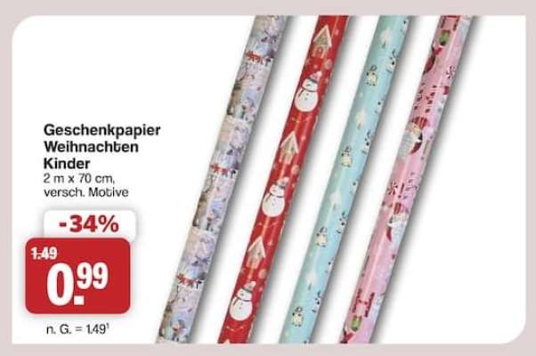 Geschenkpapier Weihnachten Kinder