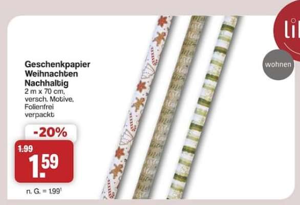 Geschenkpapier Weihnachten Nachhaltig