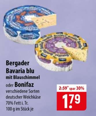 Bergader Bavaria blu mit Blauschimmel oder Bonifaz