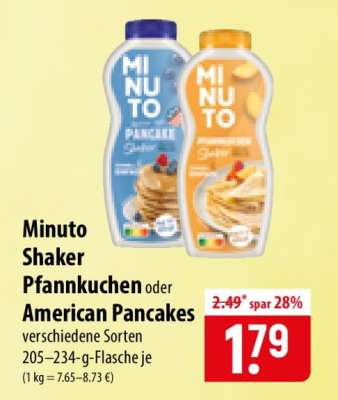 Minuto Shaker Pfannkuchen oder American Pancakes