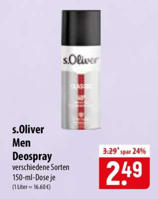s.Oliver Men Deospray