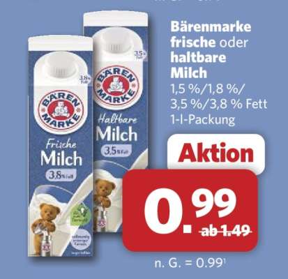 Bärenmarke Frische oder haltbare Milch
