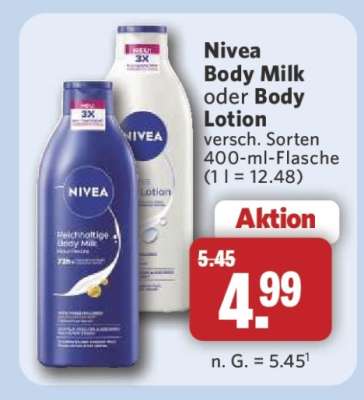 Nivea Body Milk oder Body Lotion