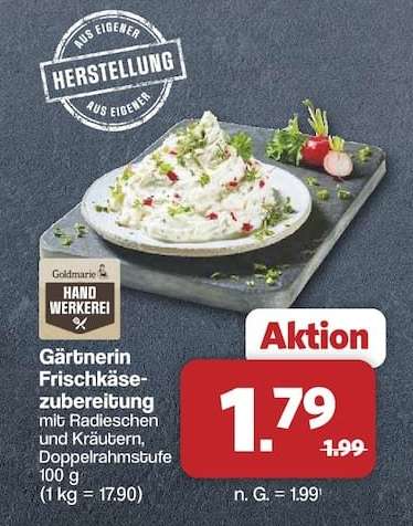 Gärtnerin Frischkäsezubereitung