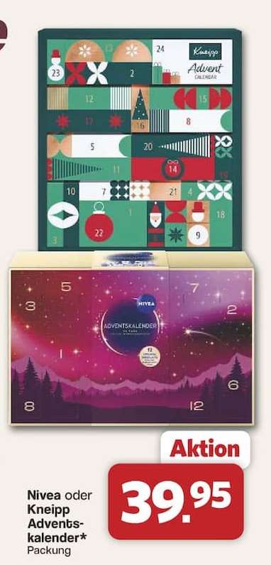 Nivea oder Kneipp Adventskalender