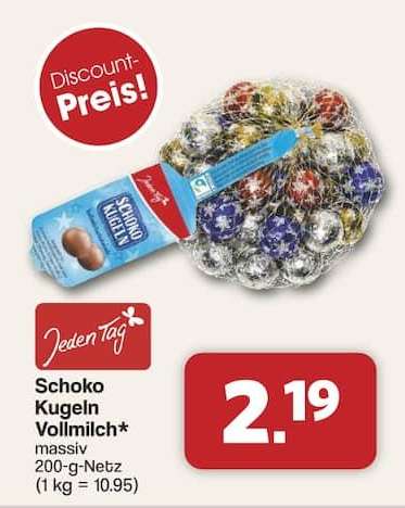 Jeden Tag Schoko Kugeln Vollmilch
